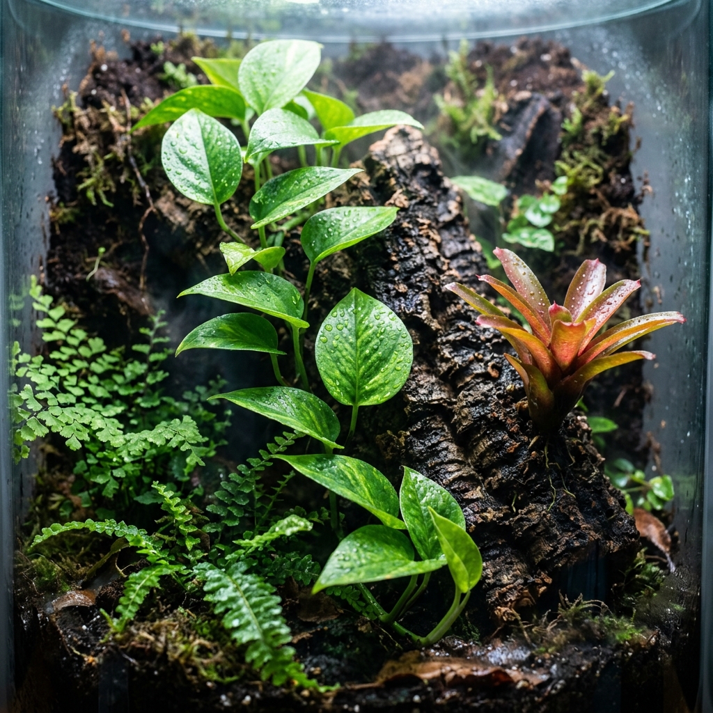 Tropenpflanzen im Terrarium